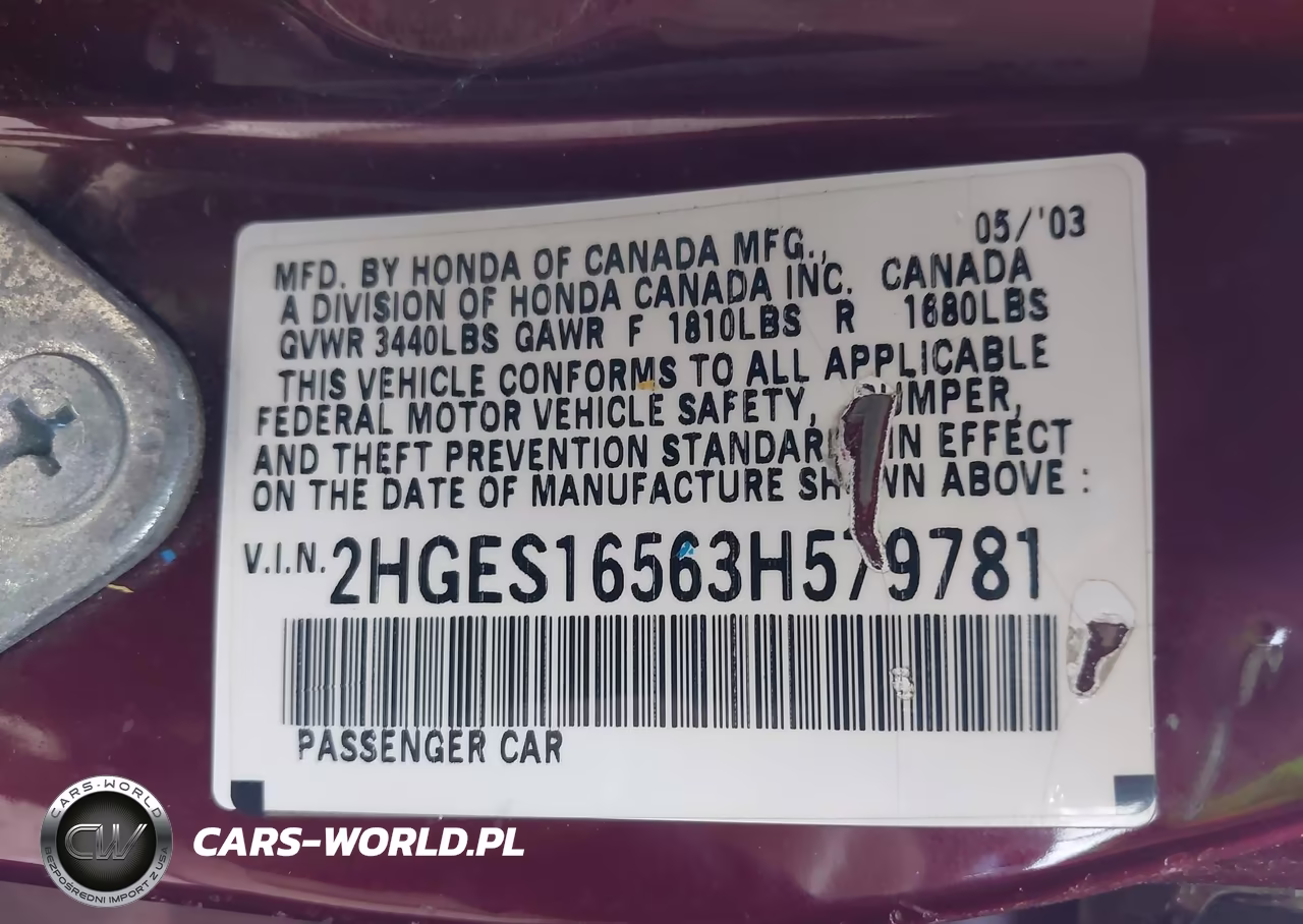 2003 Honda Civic Lx VIN:2HGES16563H579781 - 9