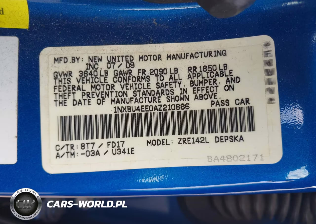 2010 Toyota Corolla S VIN:1NXBU4EE0AZ210886 - 9
