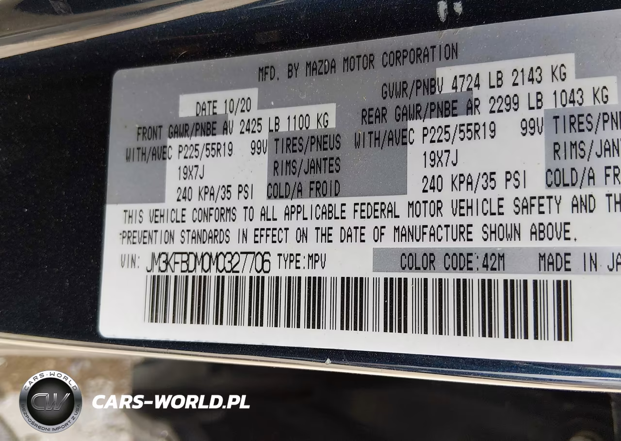 2021 Mazda Cx-5 Grand Touring VIN:JM3KFBDM0M0327706 - 9