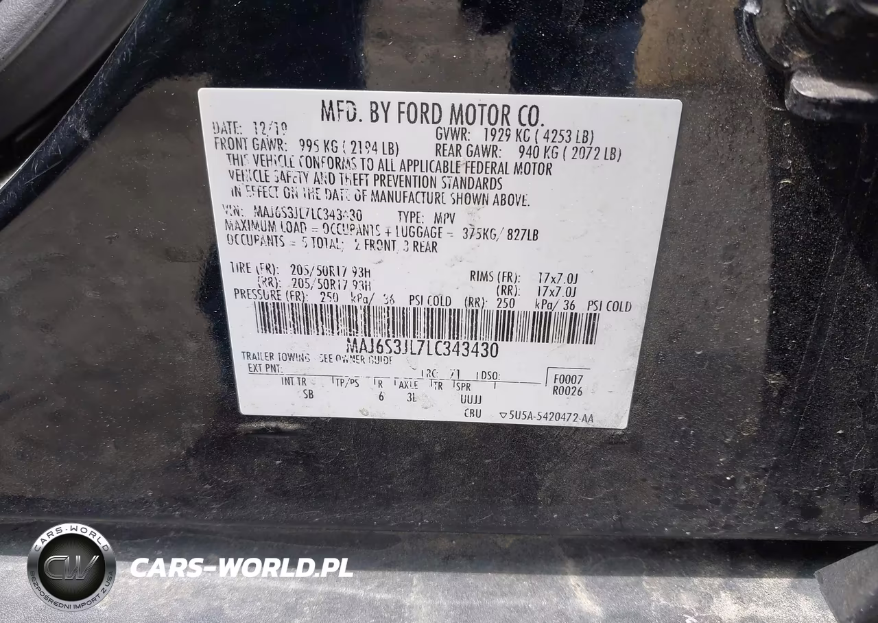 2020 Ford Ecosport Ses VIN:MAJ6S3JL7LC343430 - 9