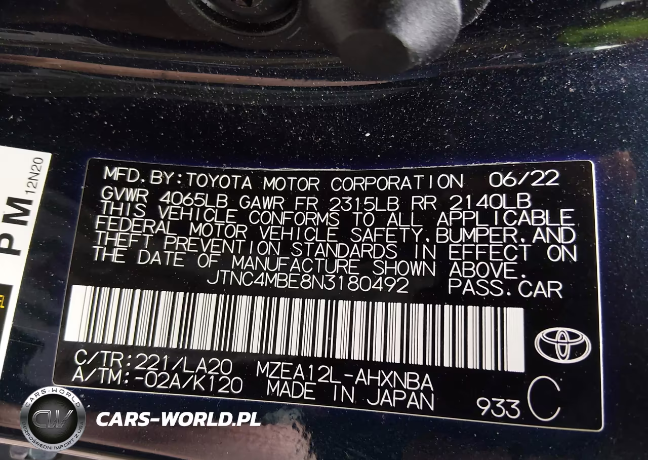 2022 Toyota Corolla Xse VIN:JTNC4MBE8N3180492 - 9