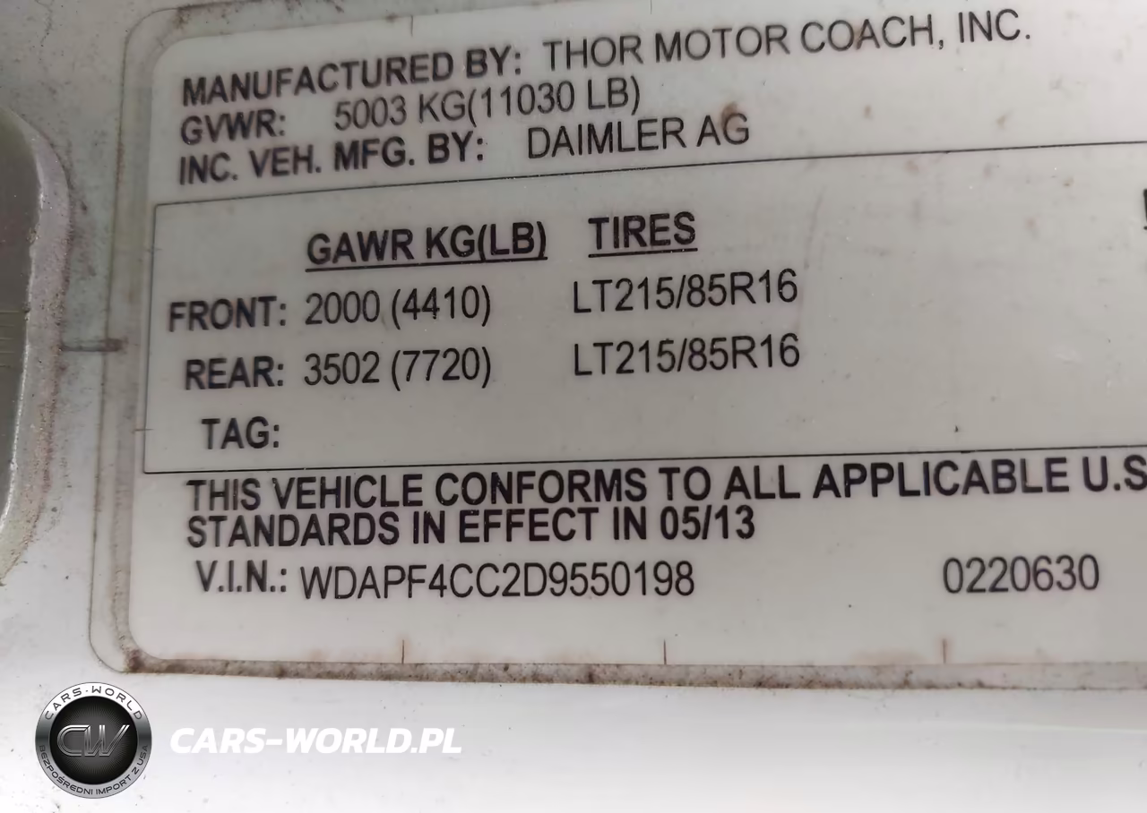 2013 Mercedes Sprinter 3500 VIN:WDAPF4CC2D9550198 - 9