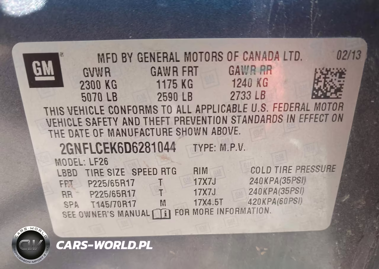 2013 Chevrolet Equinox Ls VIN:2GNFLCEK6D6281044 - 9