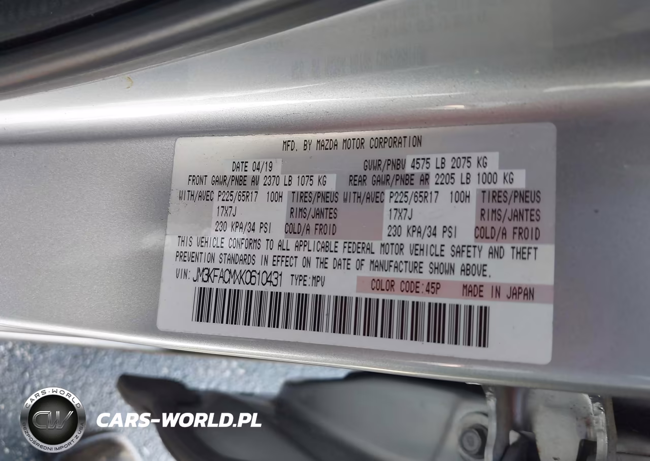 2019 Mazda Cx-5 Touring VIN:JM3KFACMXK0610431 - 9