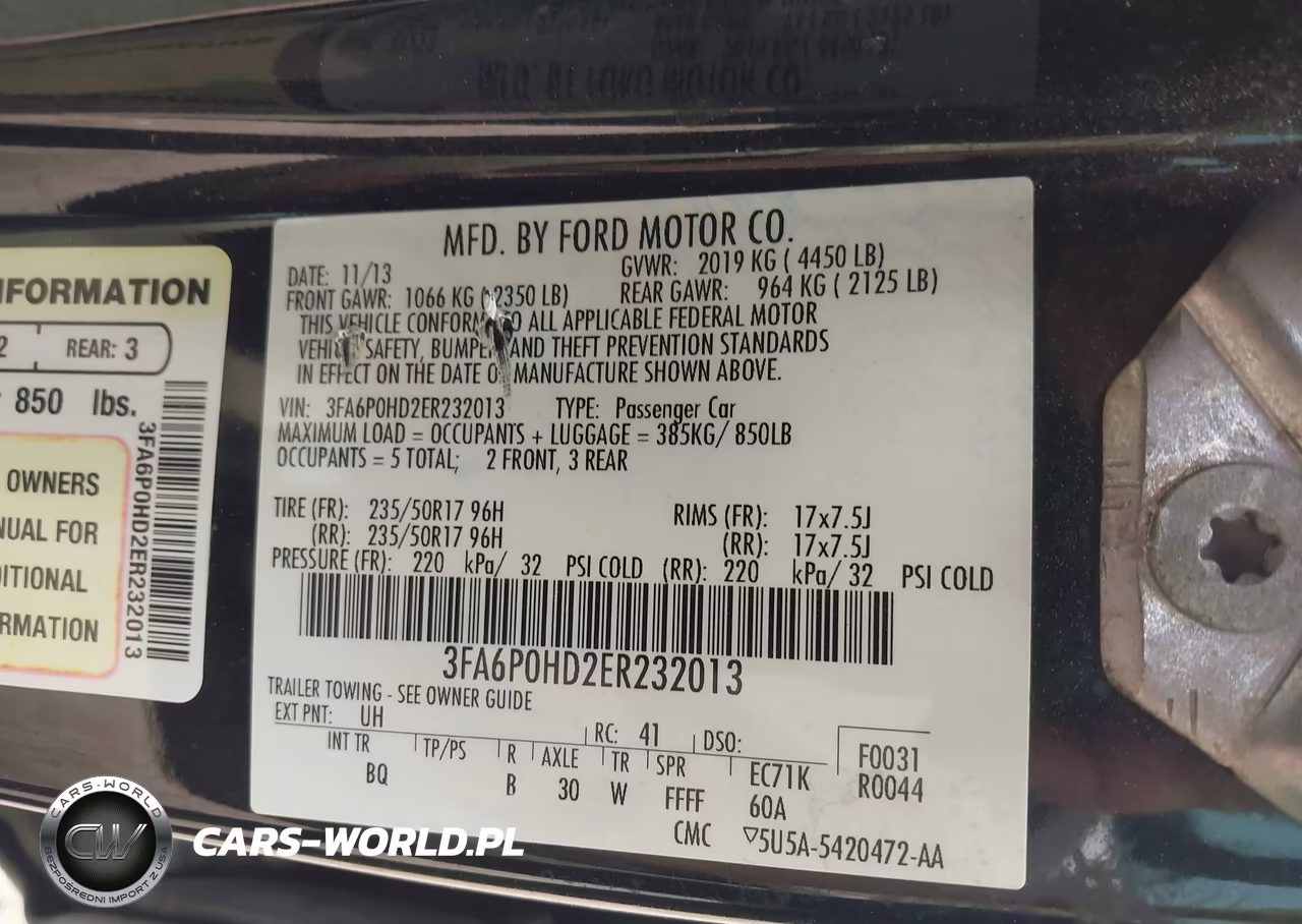 2014 Ford Fusion Se VIN:3FA6P0HD2ER232013 - 9