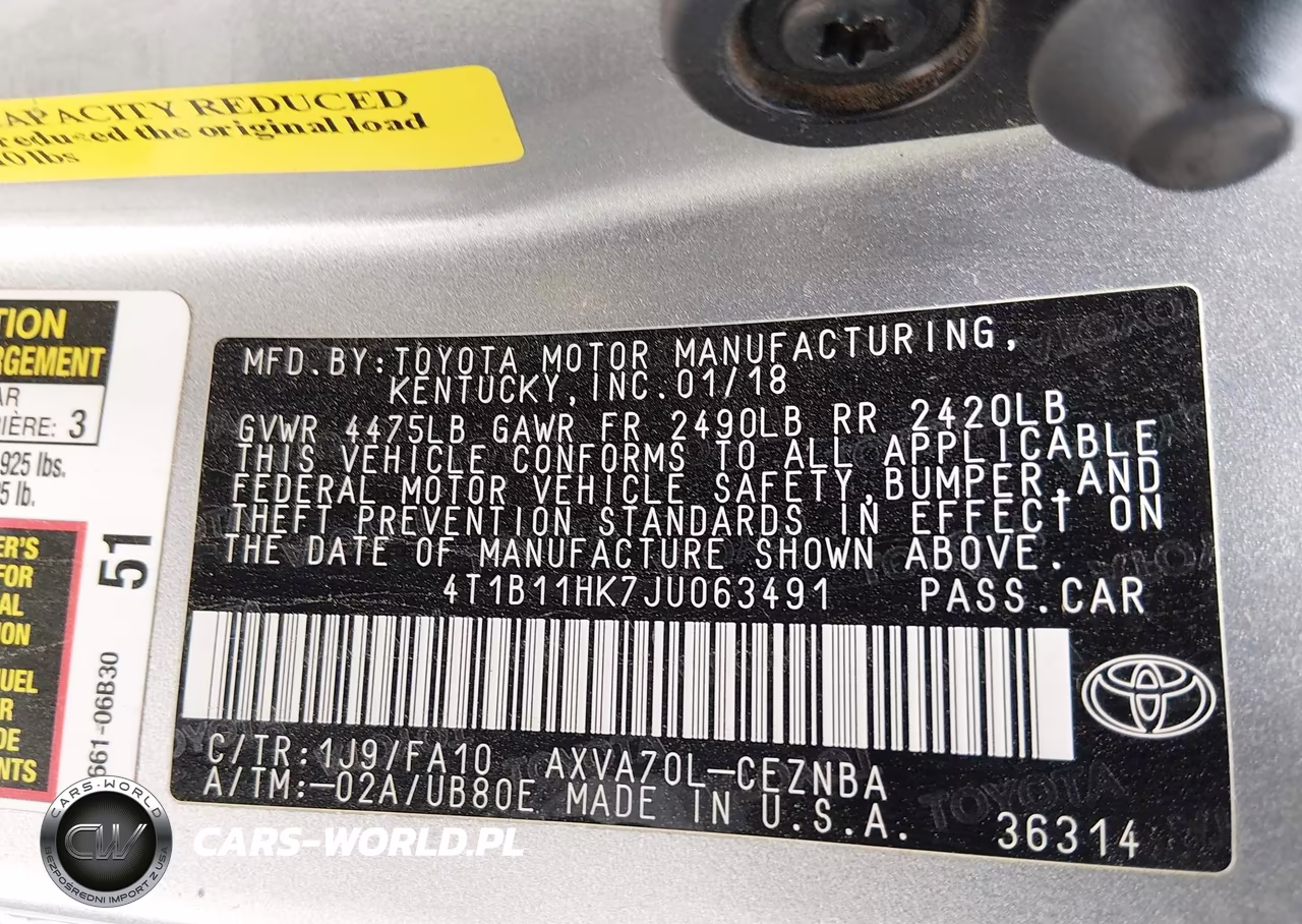 2018 Toyota Camry Le VIN:4T1B11HK7JU063491 - 9
