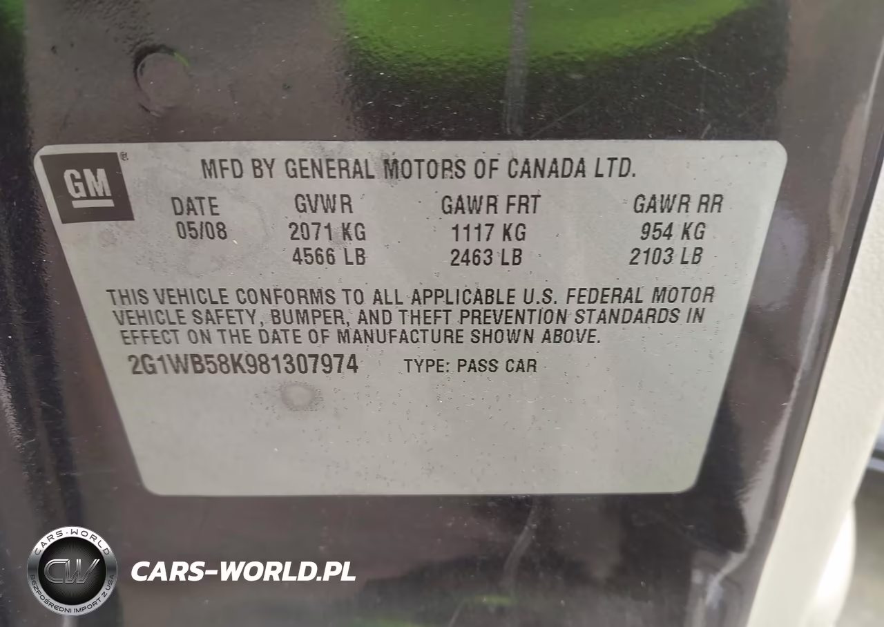 2008 Chevrolet Impala Ls VIN:2G1WB58K981307974 - 9