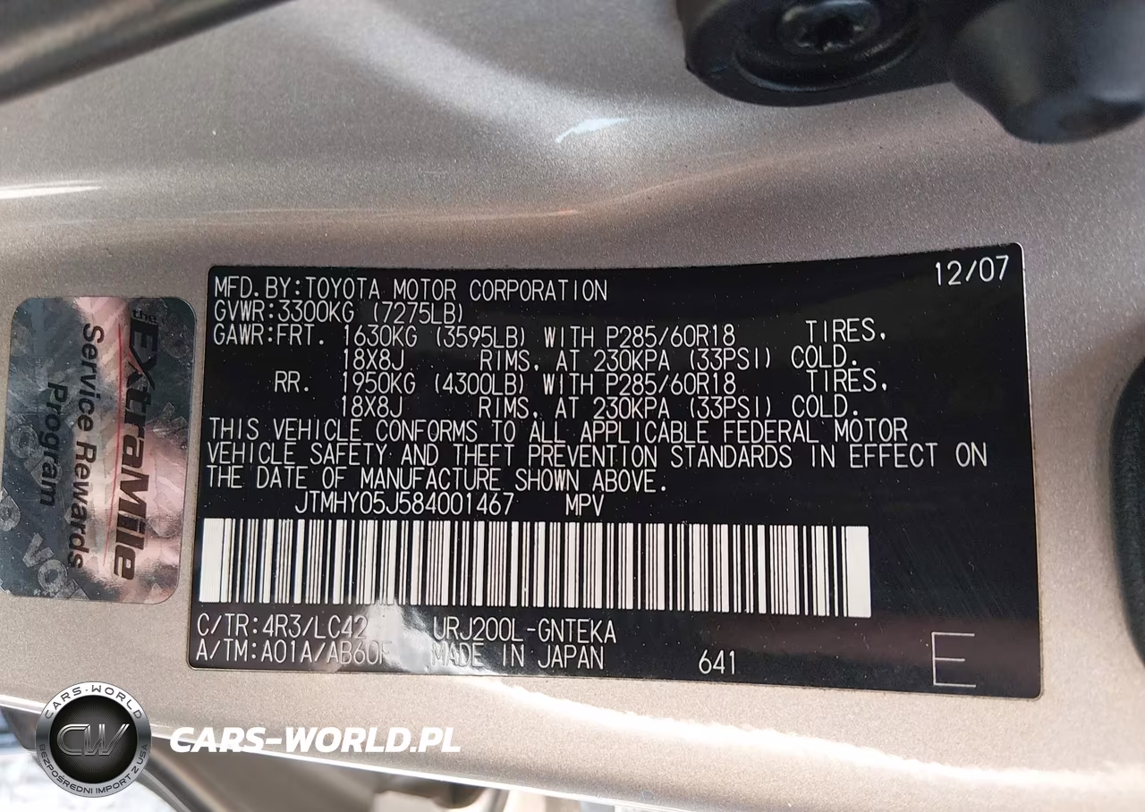 2008 Toyota Land Cruiser V8 VIN:JTMHY05J584001467 - 9