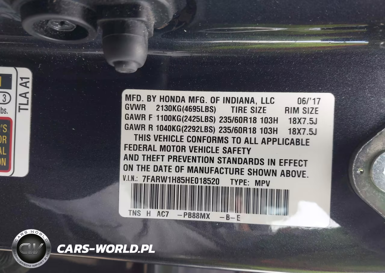 2017 Honda Cr-V Ex-L-Ex-L Navi VIN:7FARW1H85HE018520 - 9