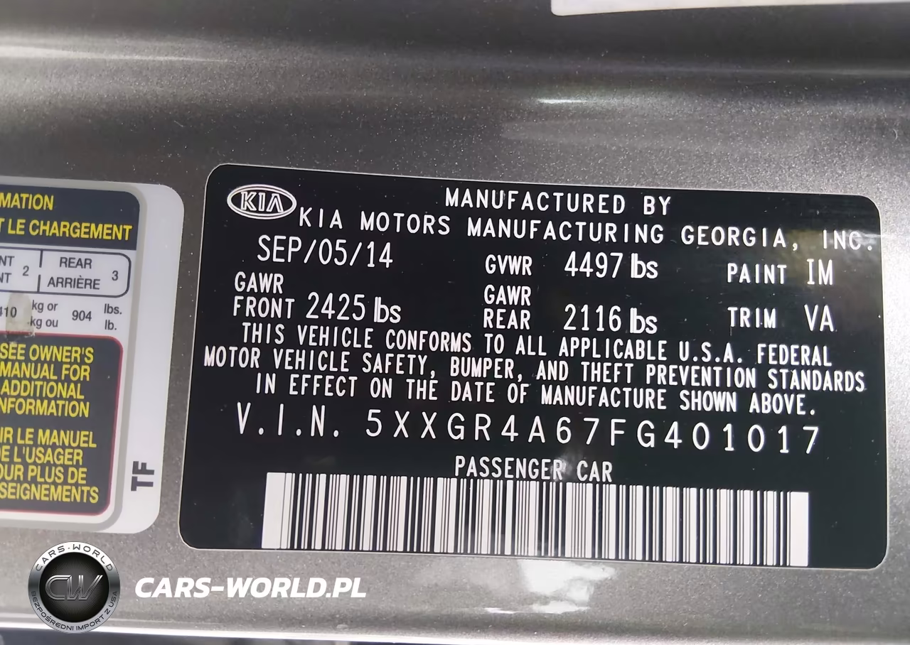 2015 Kia Optima Sx Turbo VIN:5XXGR4A67FG401017 - 9