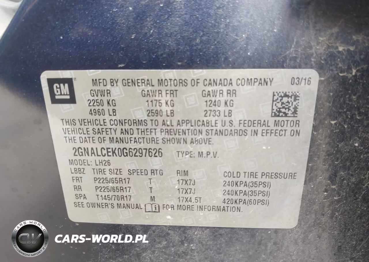 2016 Chevrolet Equinox Lt VIN:2GNALCEK0G6297626 - 9