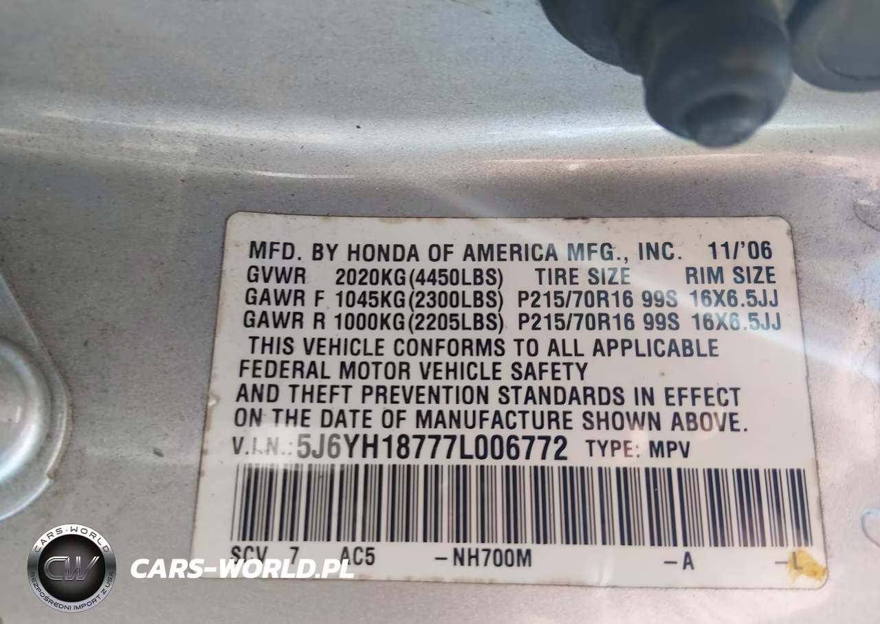 2007 Honda Element Ex VIN:5J6YH18777L006772 - 9
