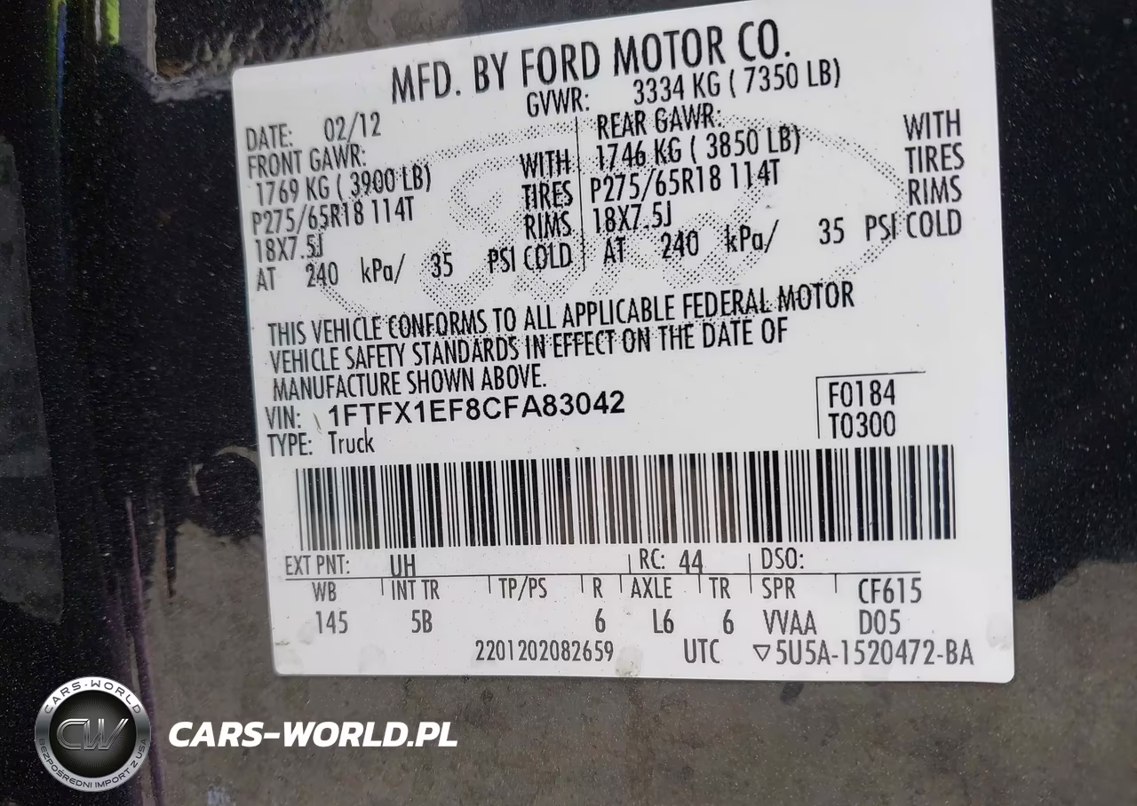 2012 Ford F-150 Fx4 VIN:1FTFX1EF8CFA83042 - 9