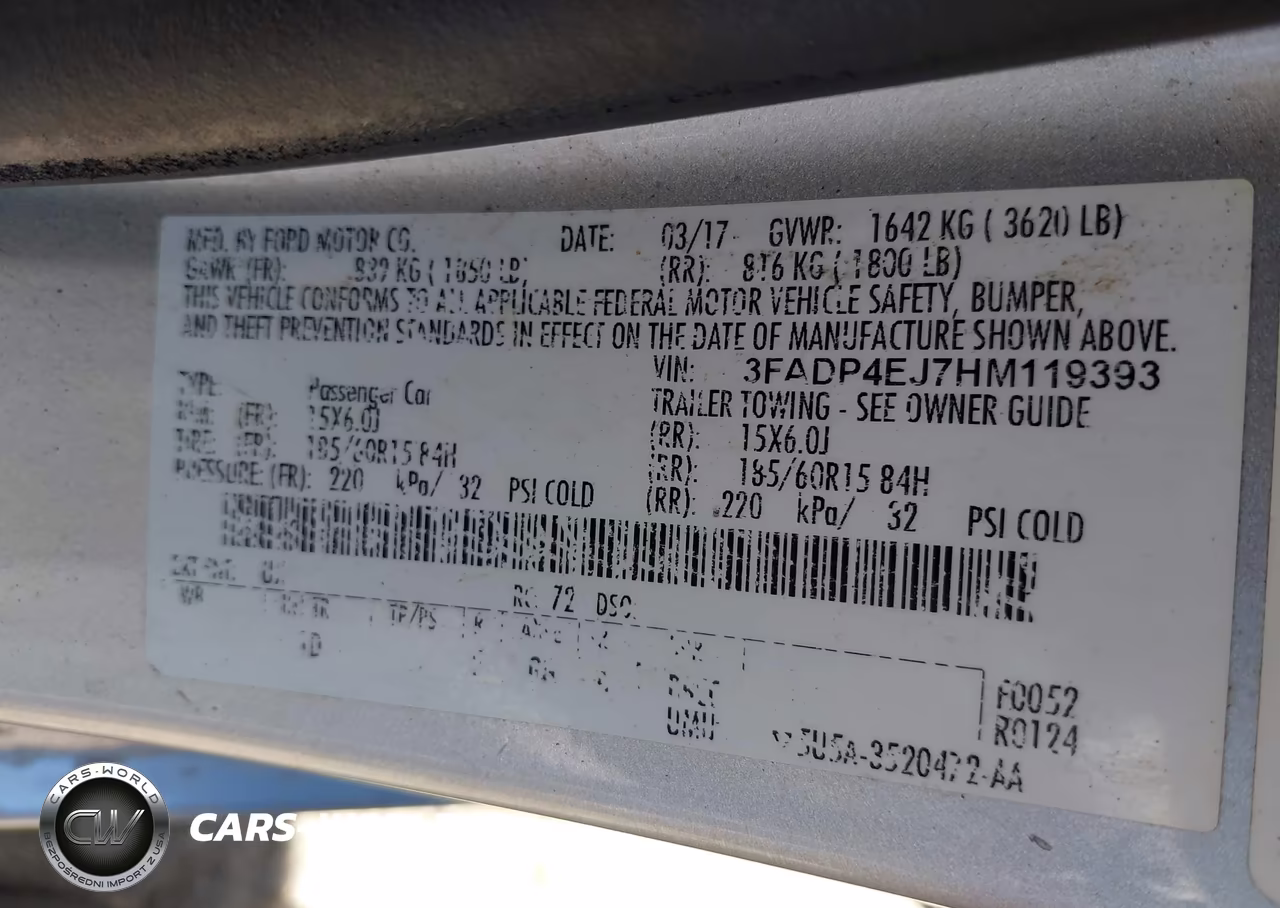 2017 Ford Fiesta Se VIN:3FADP4EJ7HM119393 - 9