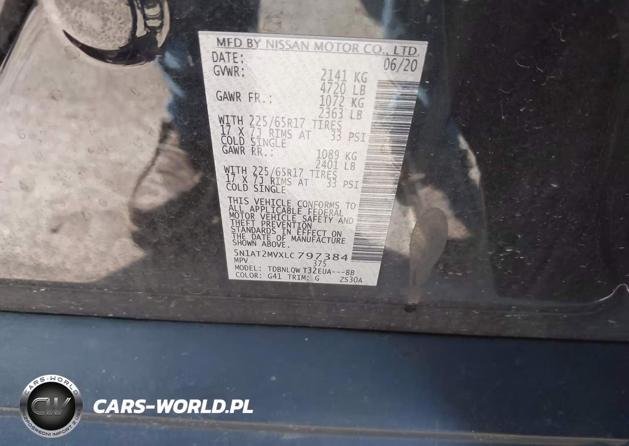 2020 Nissan Rogue Sv Intelligent Awd VIN:5N1AT2MVXLC797384 - 9