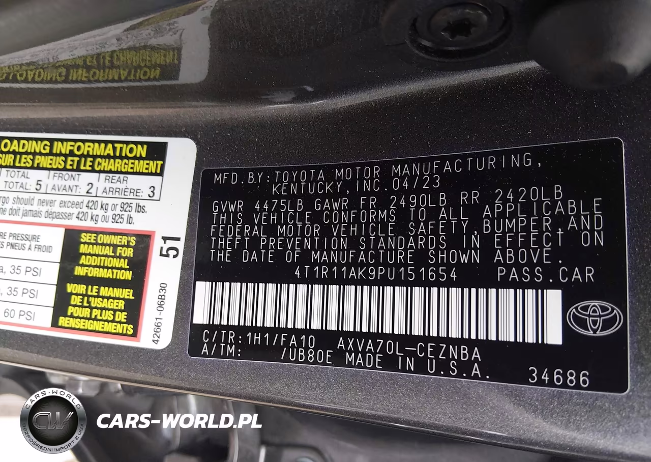 2023 Toyota Camry Le VIN:4T1R11AK9PU151654 - 9