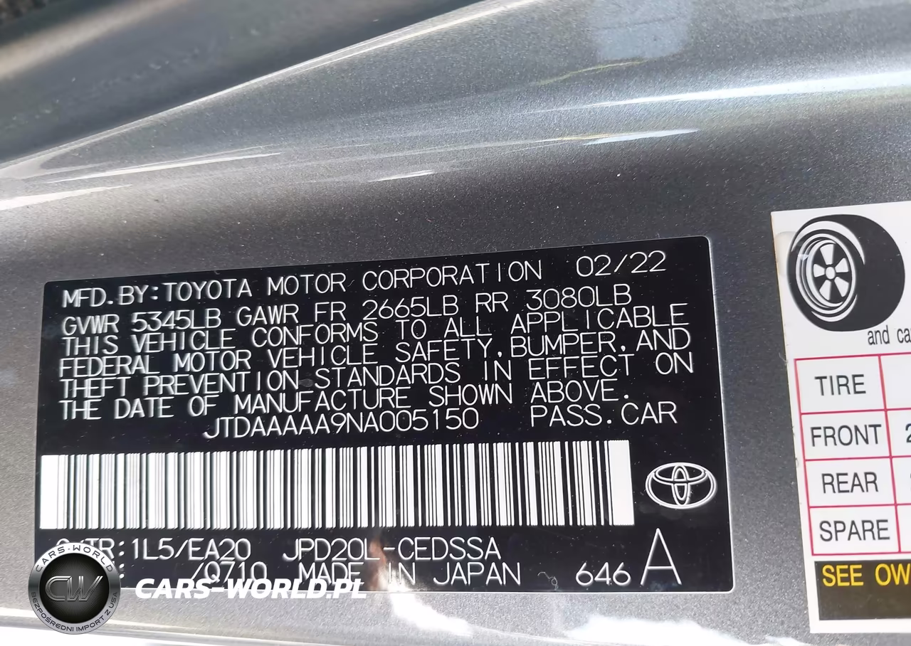 2022 Toyota Mirai Xle VIN:JTDAAAAA9NA005150 - 9