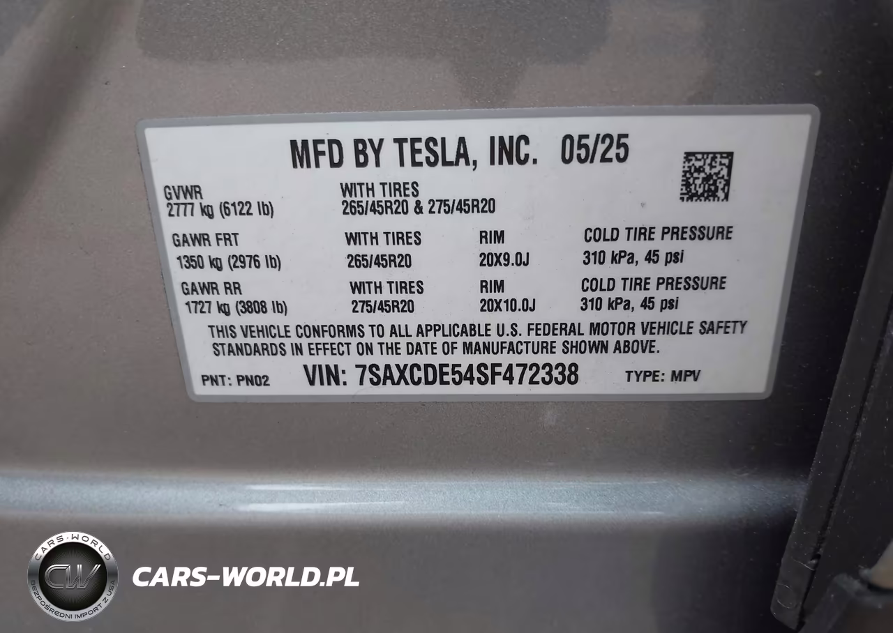 2025 Tesla Model X Long Range VIN:7SAXCDE54SF472338 - 9