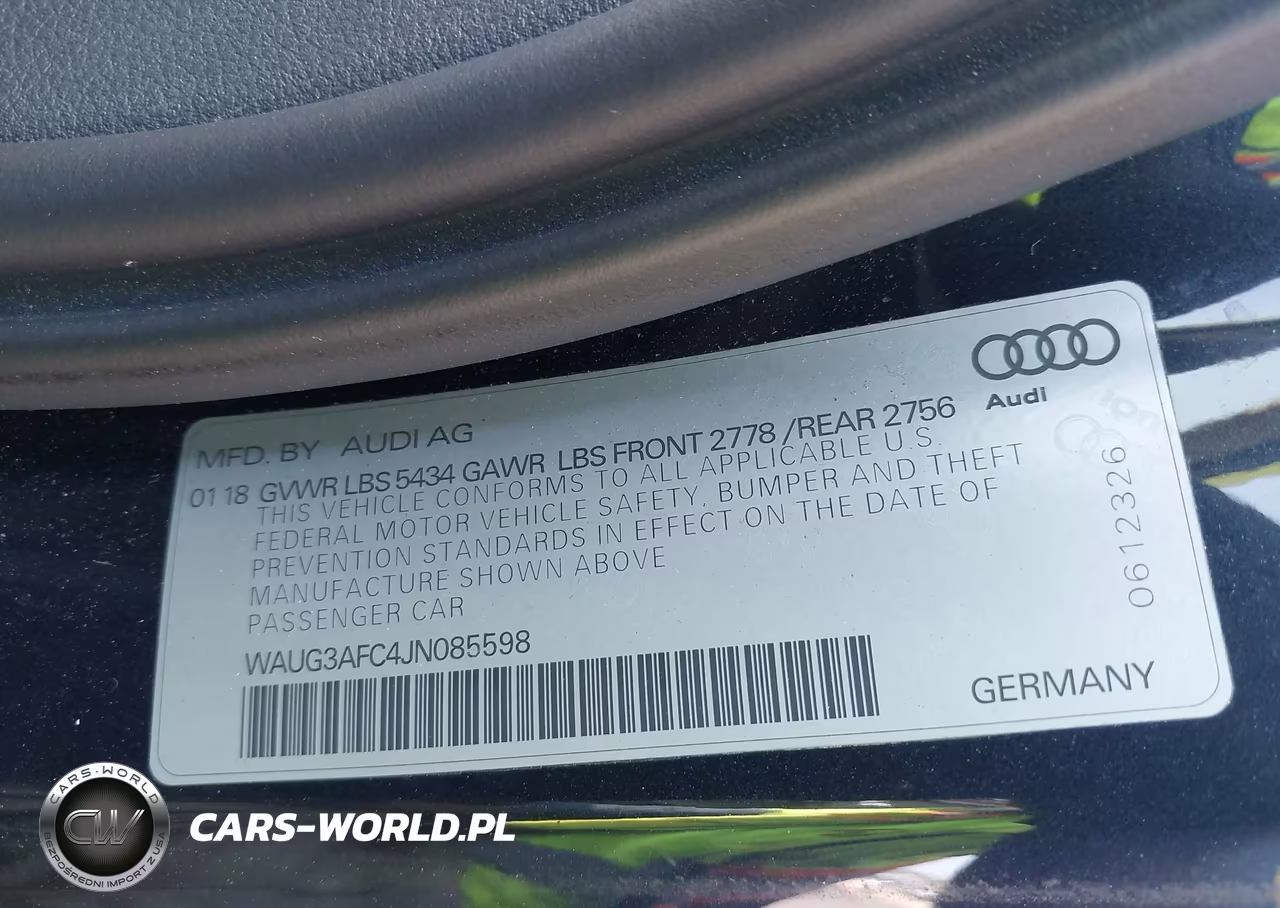 2018 Audi A6 Premium Plus VIN:WAUG3AFC4JN085598 - 9
