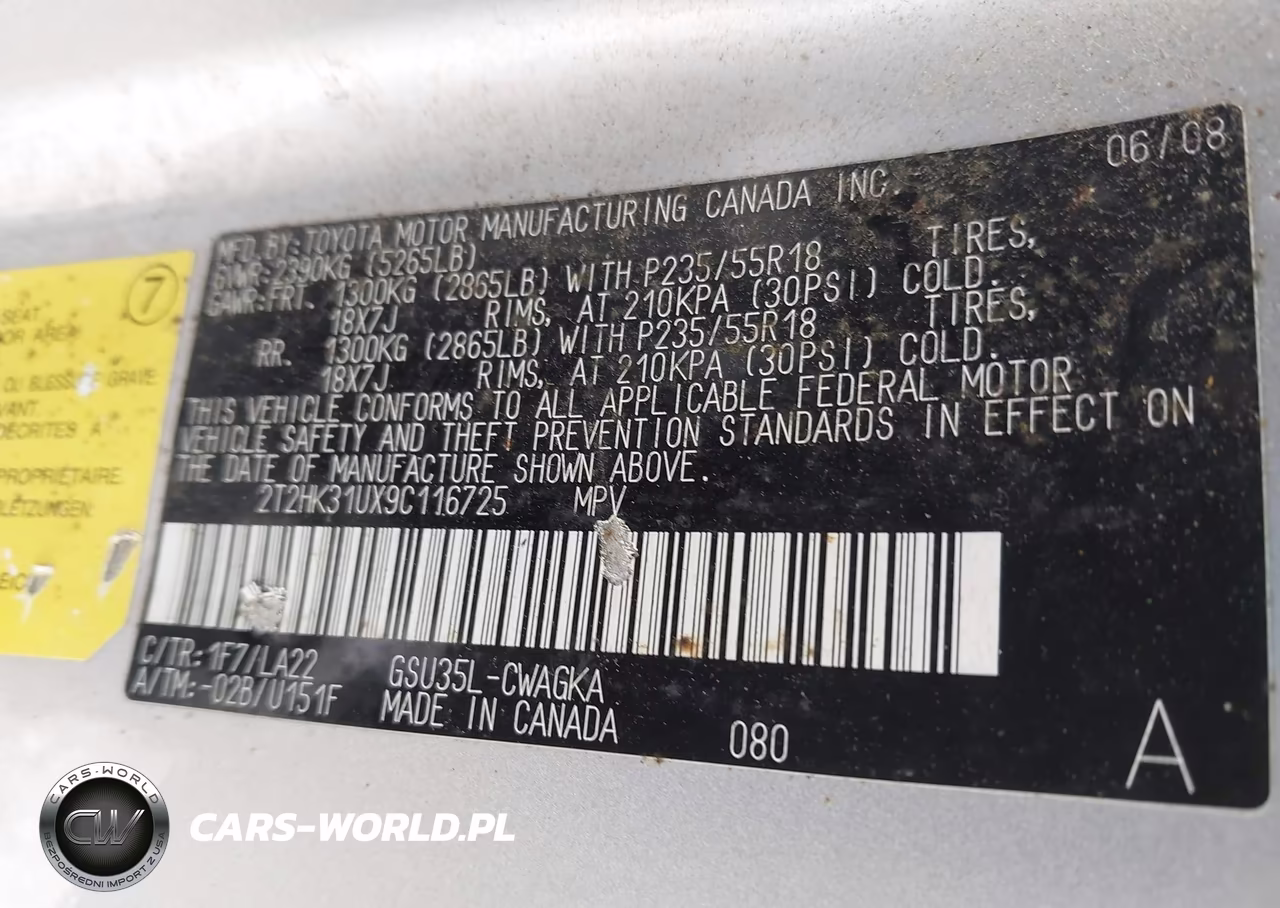 2009 Lexus Rx 350 VIN:2T2HK31UX9C116725 - 9