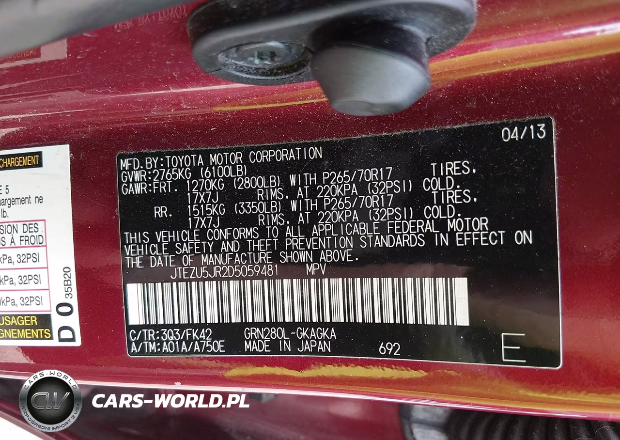 2013 Toyota 4Runner Sr5 VIN:JTEZU5JR2D5059481 - 9