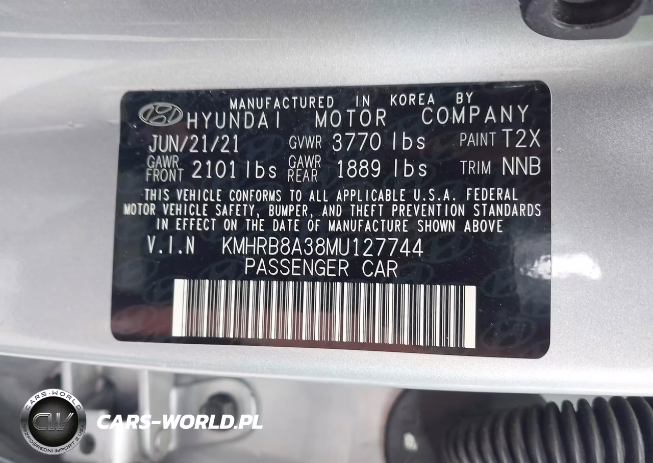 2021 Hyundai Venue Se VIN:KMHRB8A38MU127744 - 9