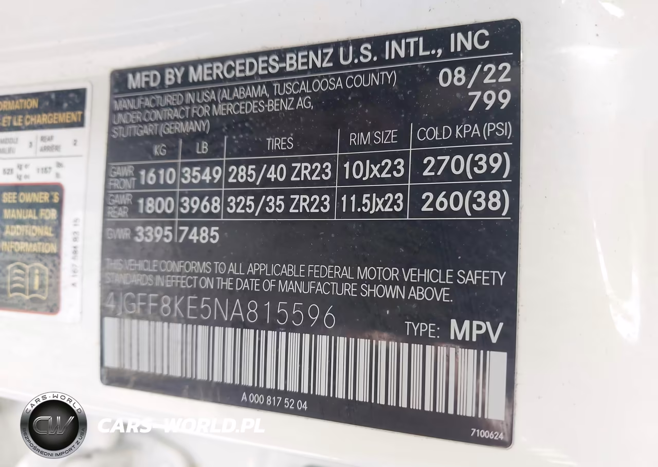 2022 Mercedes-Benz Amg Gls 63 4Matic VIN:4JGFF8KE5NA815596 - 9