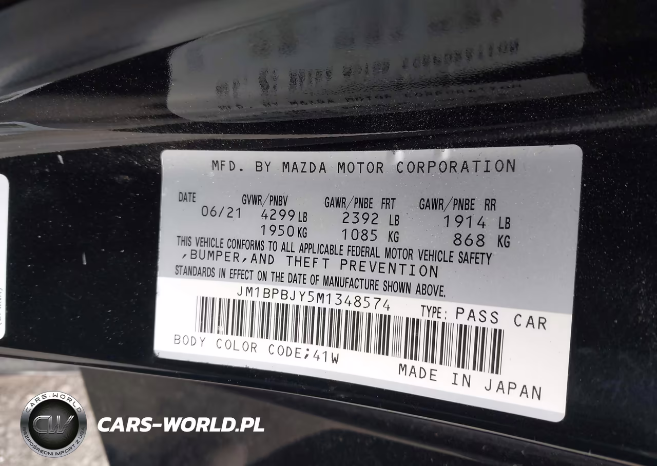 2021 Mazda Mazda3 2.5 Turbo VIN:JM1BPBJY5M1348574 - 9