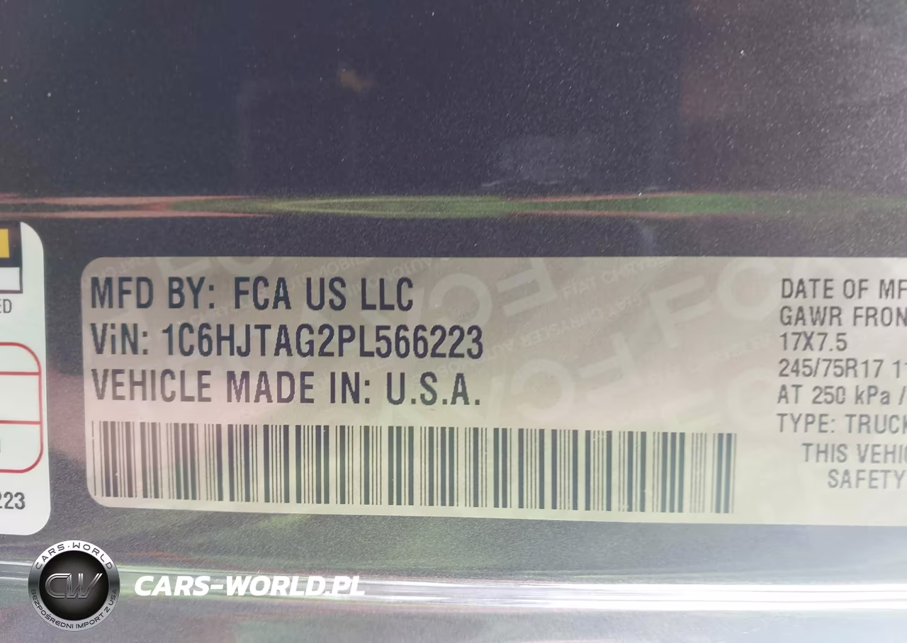 2023 Jeep Gladiator Sport S 4X4 VIN:1C6HJTAG2PL566223 - 9