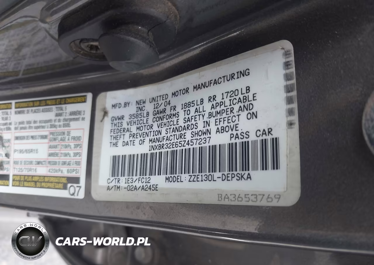 2005 Toyota Corolla S VIN:1NXBR32E65Z457237 - 9