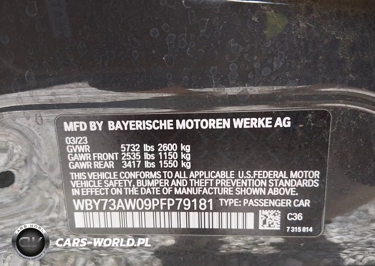 2023 BMW I4 Edrive40 VIN:WBY73AW09PFP79181 - 9