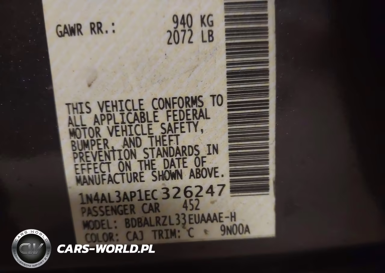 2014 Nissan Altima 2.5 S VIN:1N4AL3AP1EC326247 - 9