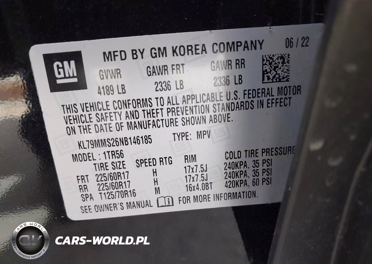 2022 Chevrolet Trailblazer Ls VIN:KL79MMS26NB146185 - 9