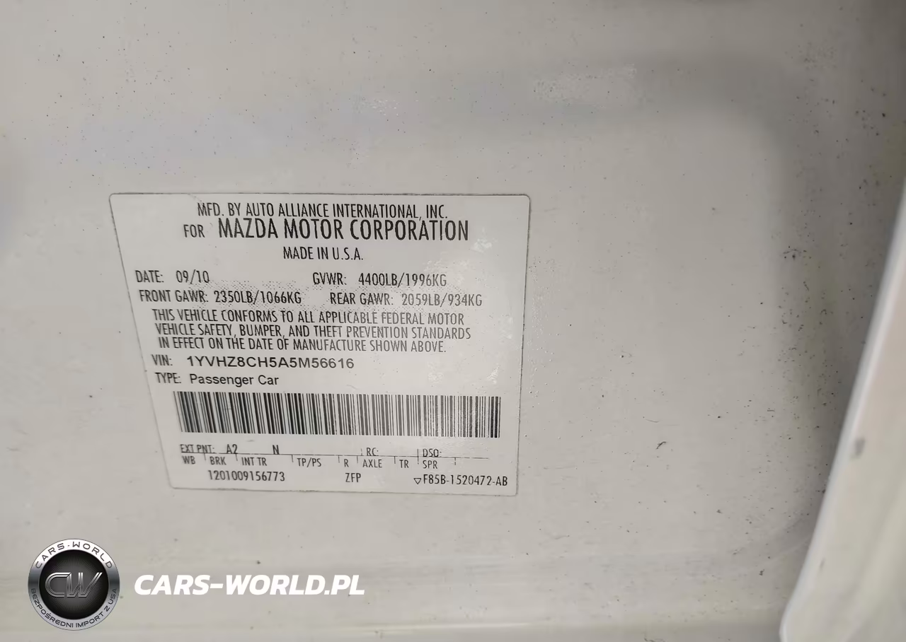 2010 Mazda Mazda6 I Touring Plus VIN:1YVHZ8CH5A5M56616 - 9