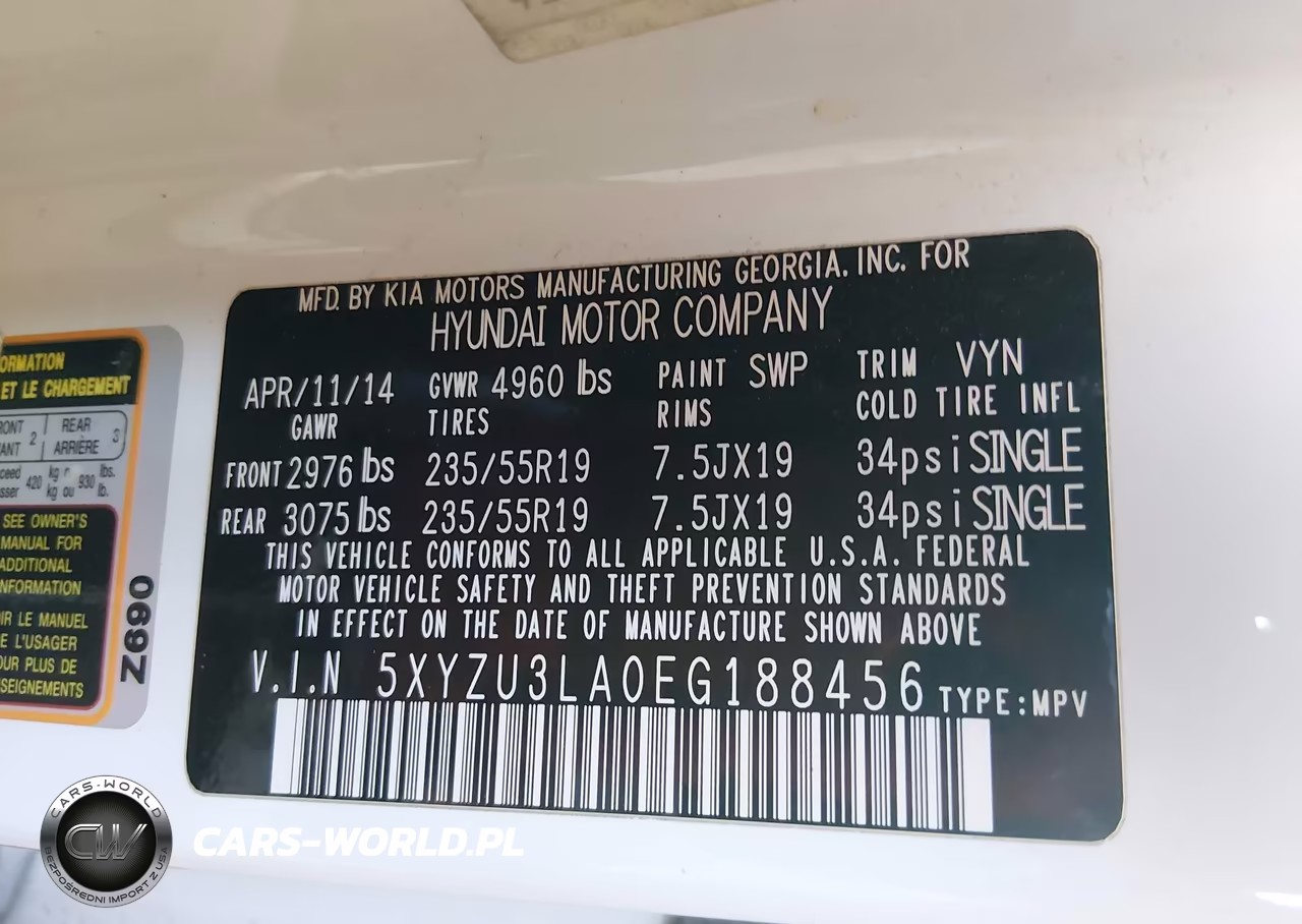 2014 Hyundai Santa Fe Sport 2.0L Turbo VIN:5XYZU3LA0EG188456 - 9