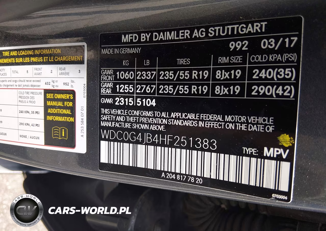 2017 Mercedes-Benz Glc 300 VIN:WDC0G4JB4HF251383 - 9