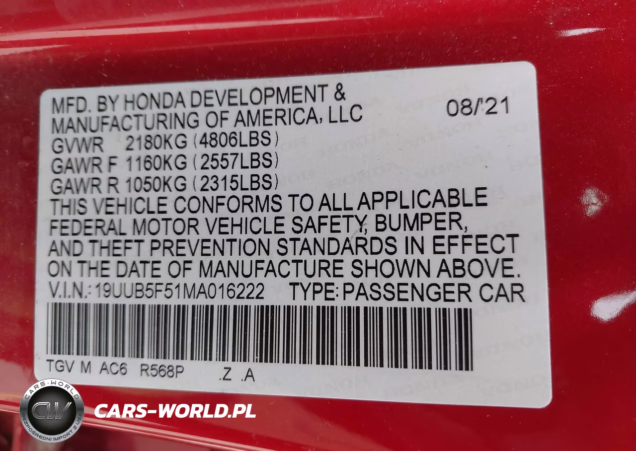 2021 Acura Tlx A-Spec Package VIN:19UUB5F51MA016222 - 9