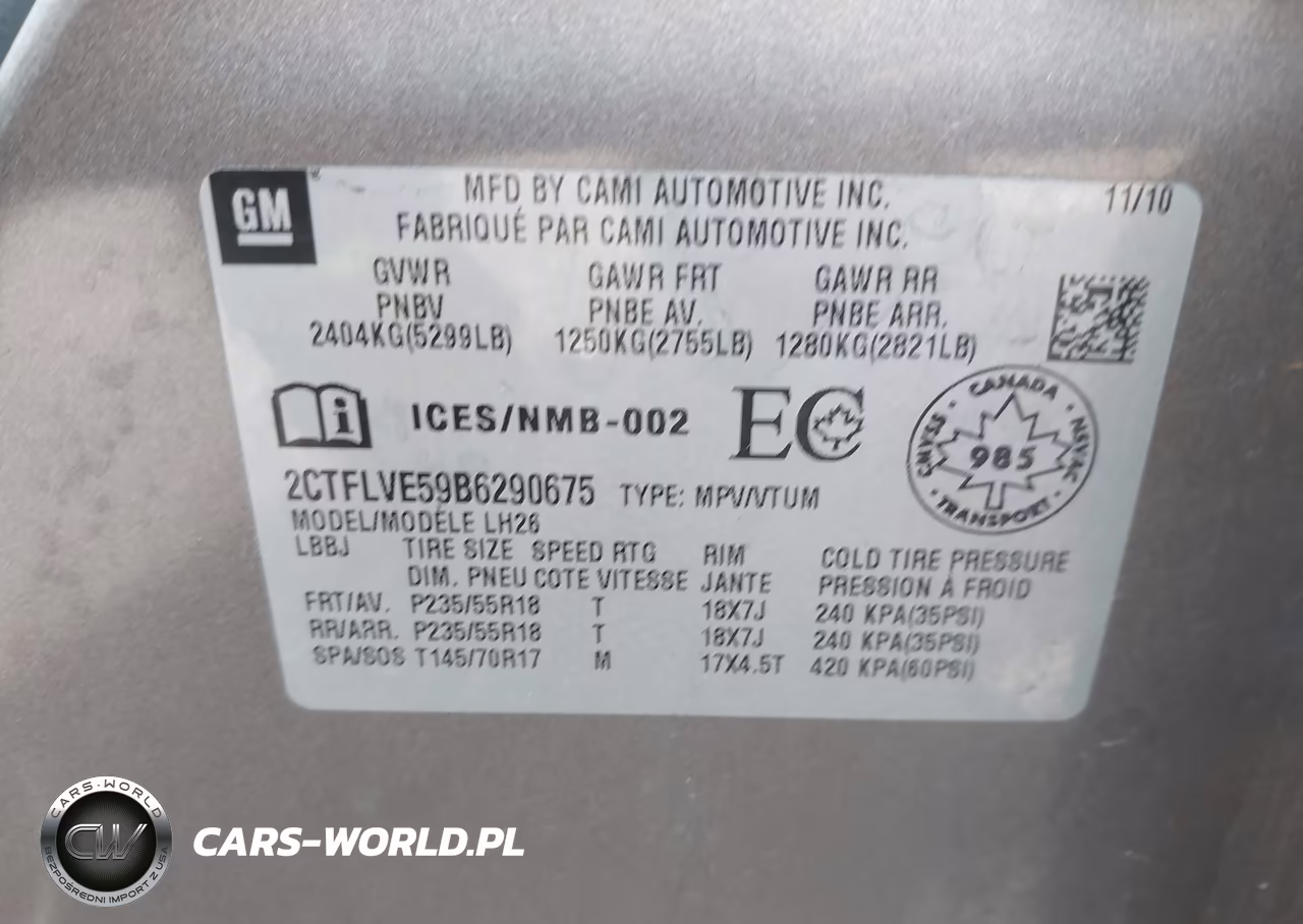 2011 GMC Terrain Slt-1 VIN:2CTFLVE59B6290675 - 9
