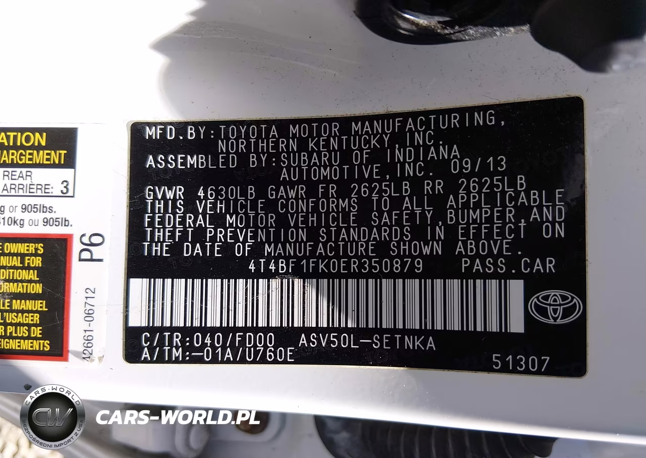 2014 Toyota Camry Le VIN:4T4BF1FK0ER350879 - 9
