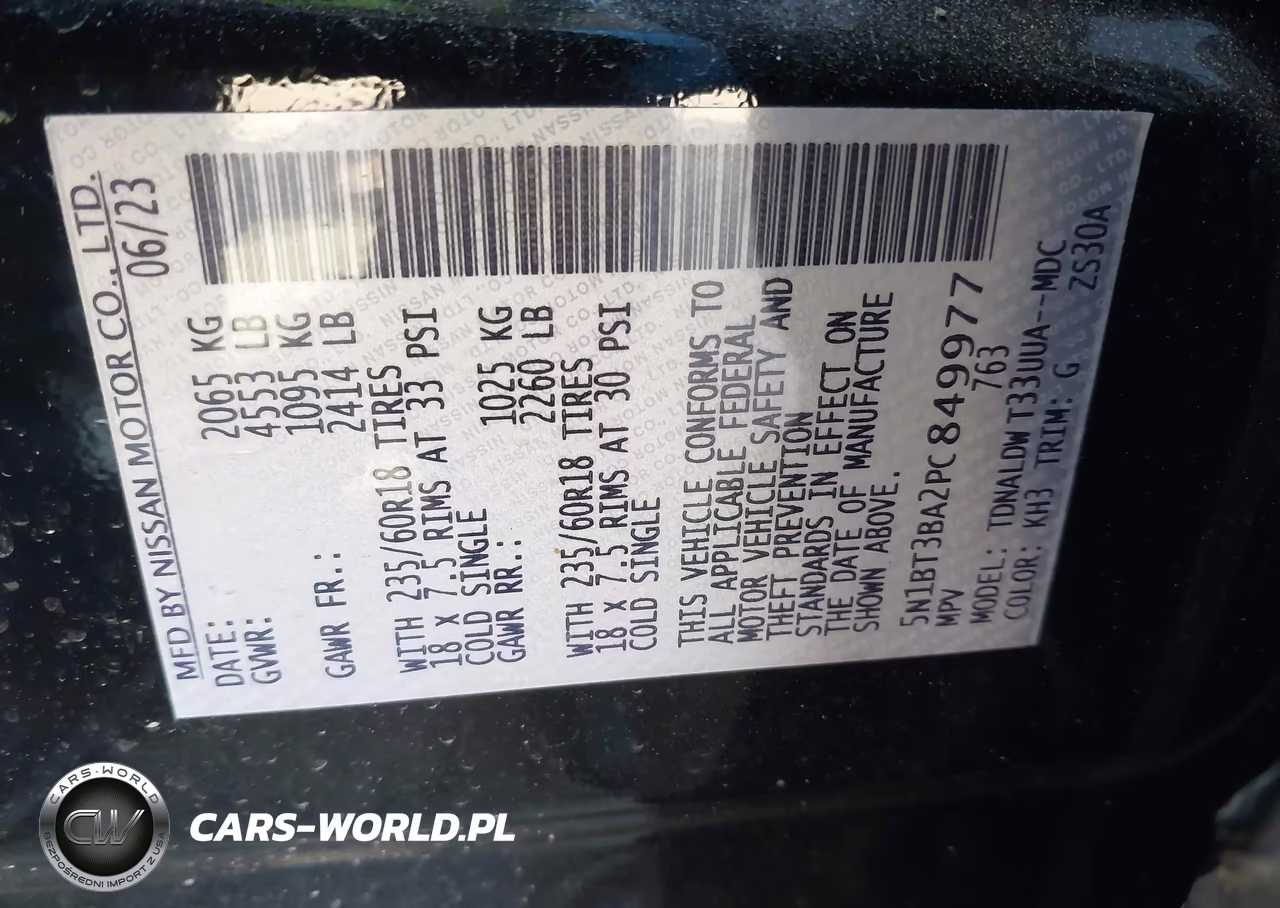 2023 Nissan Rogue Sv Fwd VIN:5N1BT3BA2PC849977 - 9