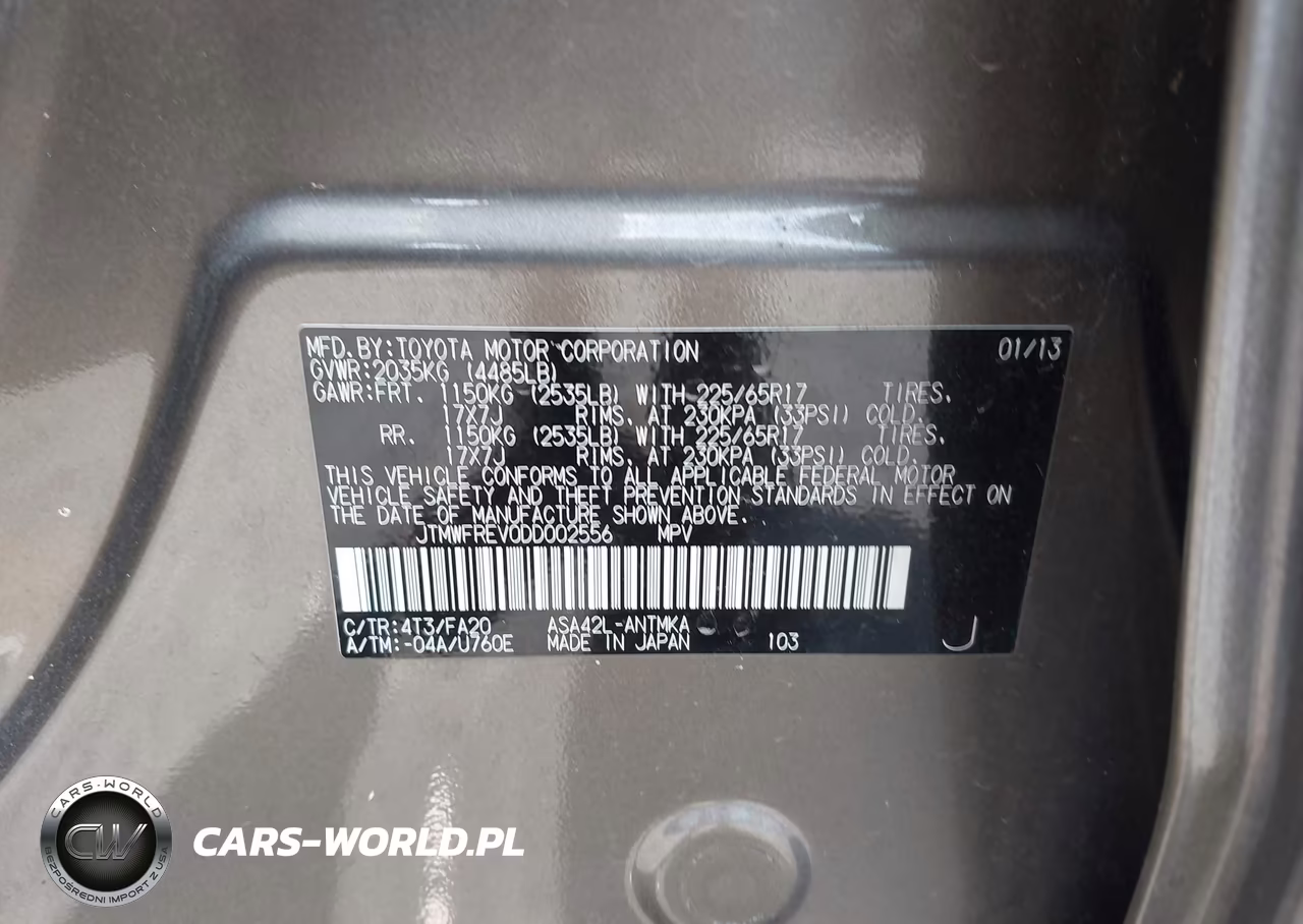 2013 Toyota Rav4 Xle VIN:JTMWFREV0DD002556 - 9