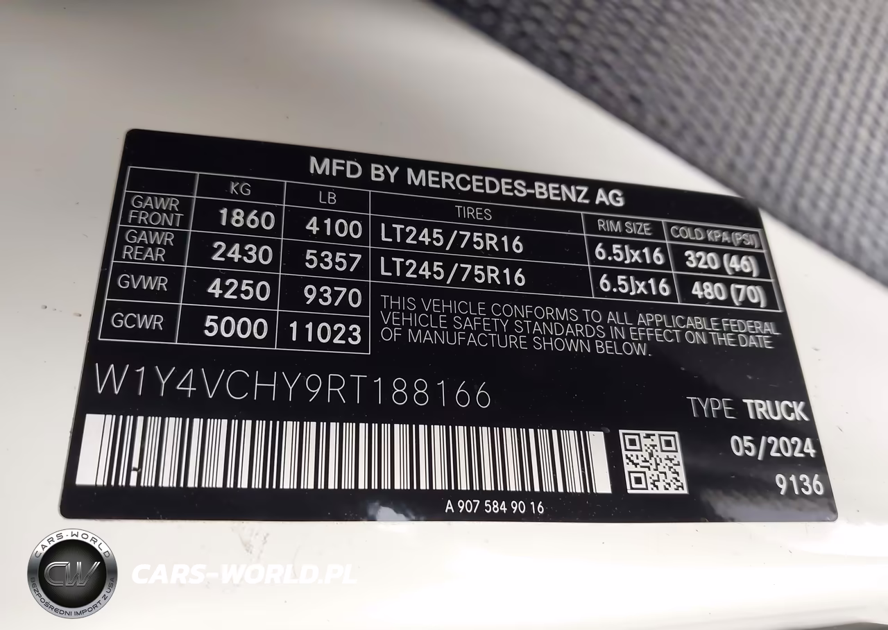 2024 Mercedes-Benz Esprinter 2500 High Roof Ho VIN:W1Y4VCHY9RT188166 - 9
