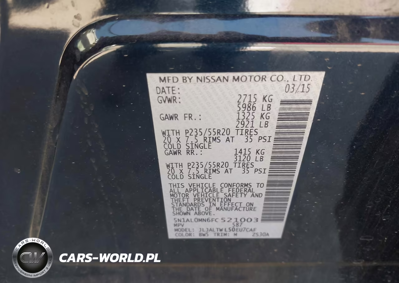 2015 Infiniti Qx60 VIN:5N1AL0MN6FC521003 - 9