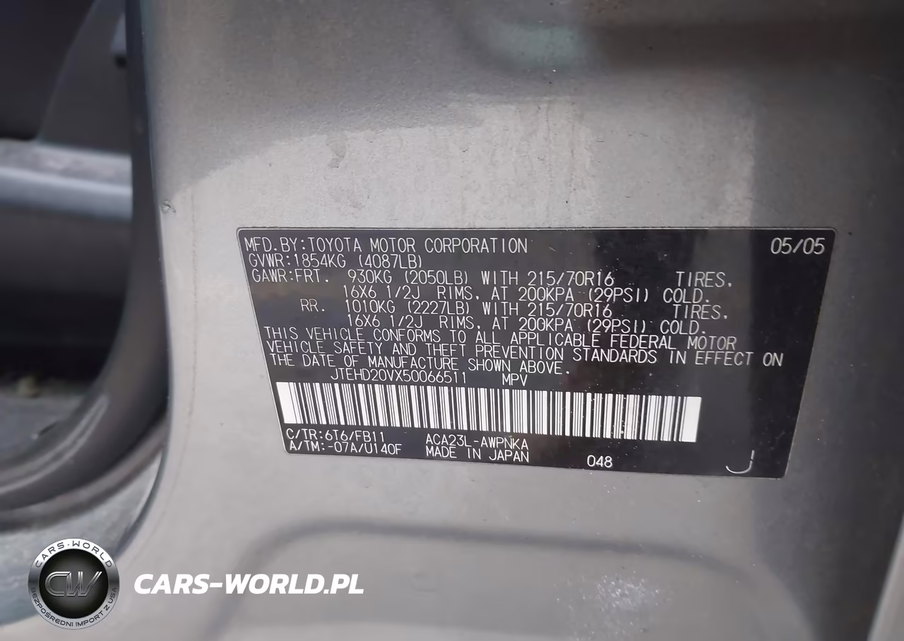 2005 Toyota Rav4 VIN:JTEHD20VX50066511 - 9
