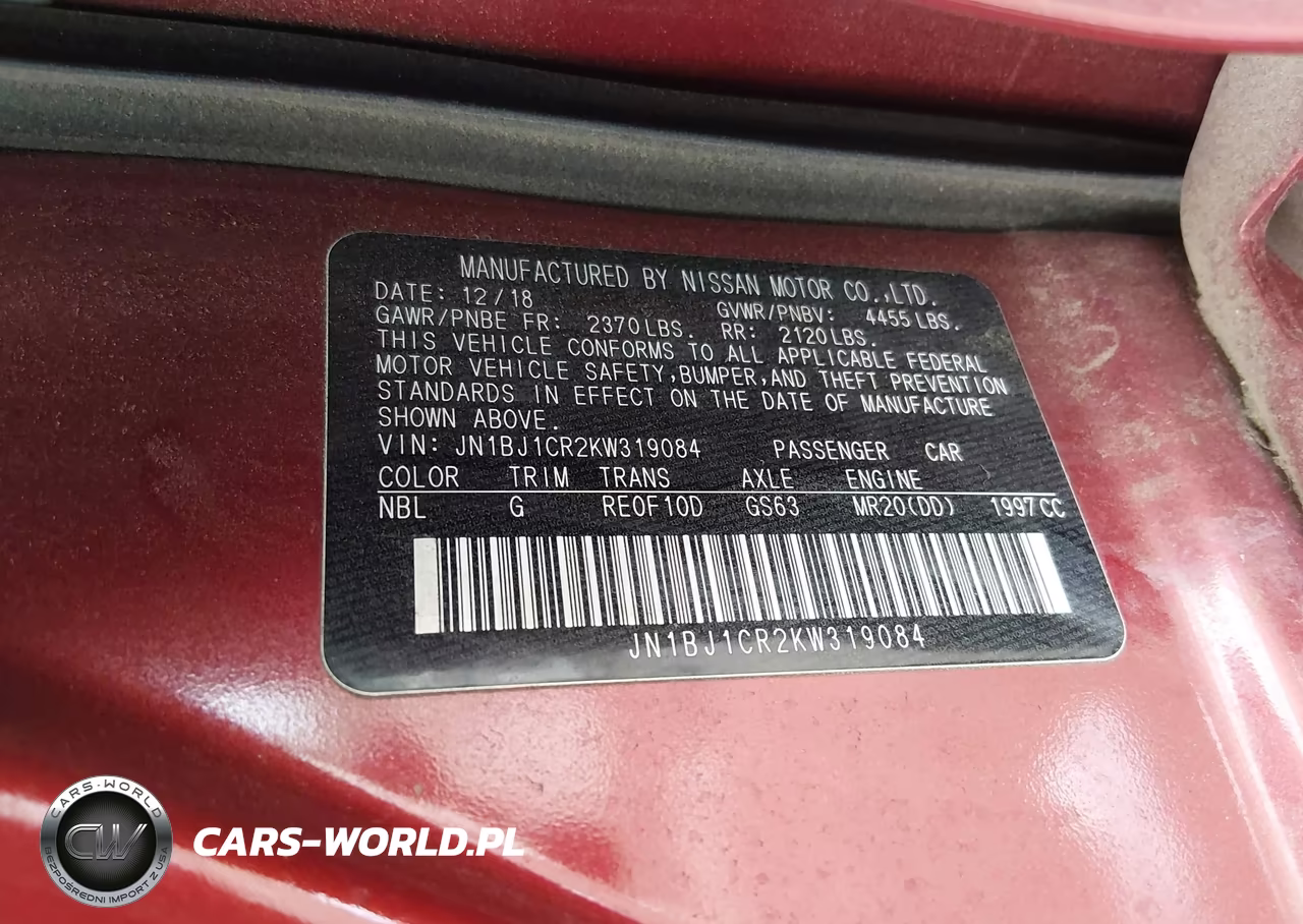 2019 Nissan Rogue Sport Sl VIN:JN1BJ1CR2KW319084 - 9