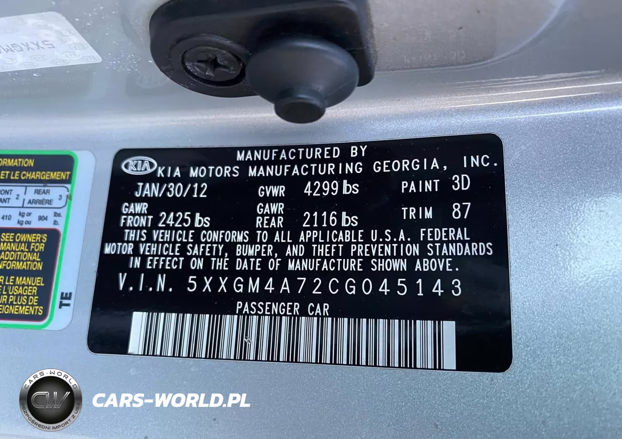 2012 Kia Optima Lx VIN:5XXGM4A72CG045143 - 13