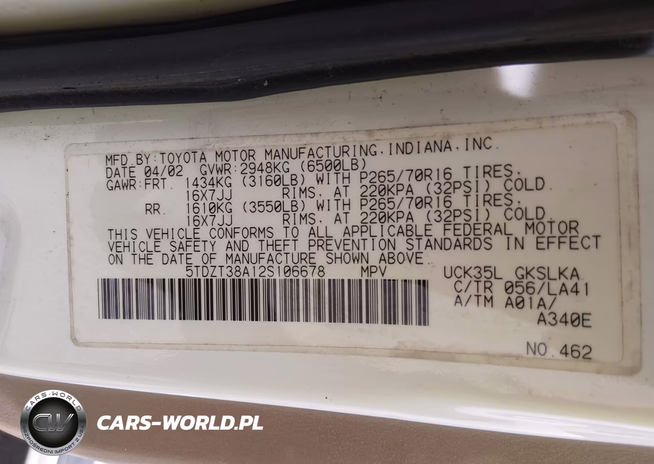 2002 Toyota Sequoia Limited V8 VIN:5TDZT38A12S106678 - 9