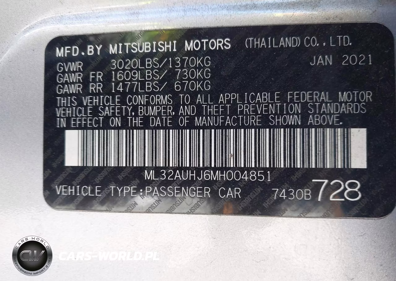 2021 Mitsubishi Mirage Carbonite Edition-Es-Le VIN:ML32AUHJ6MH004851 - 9