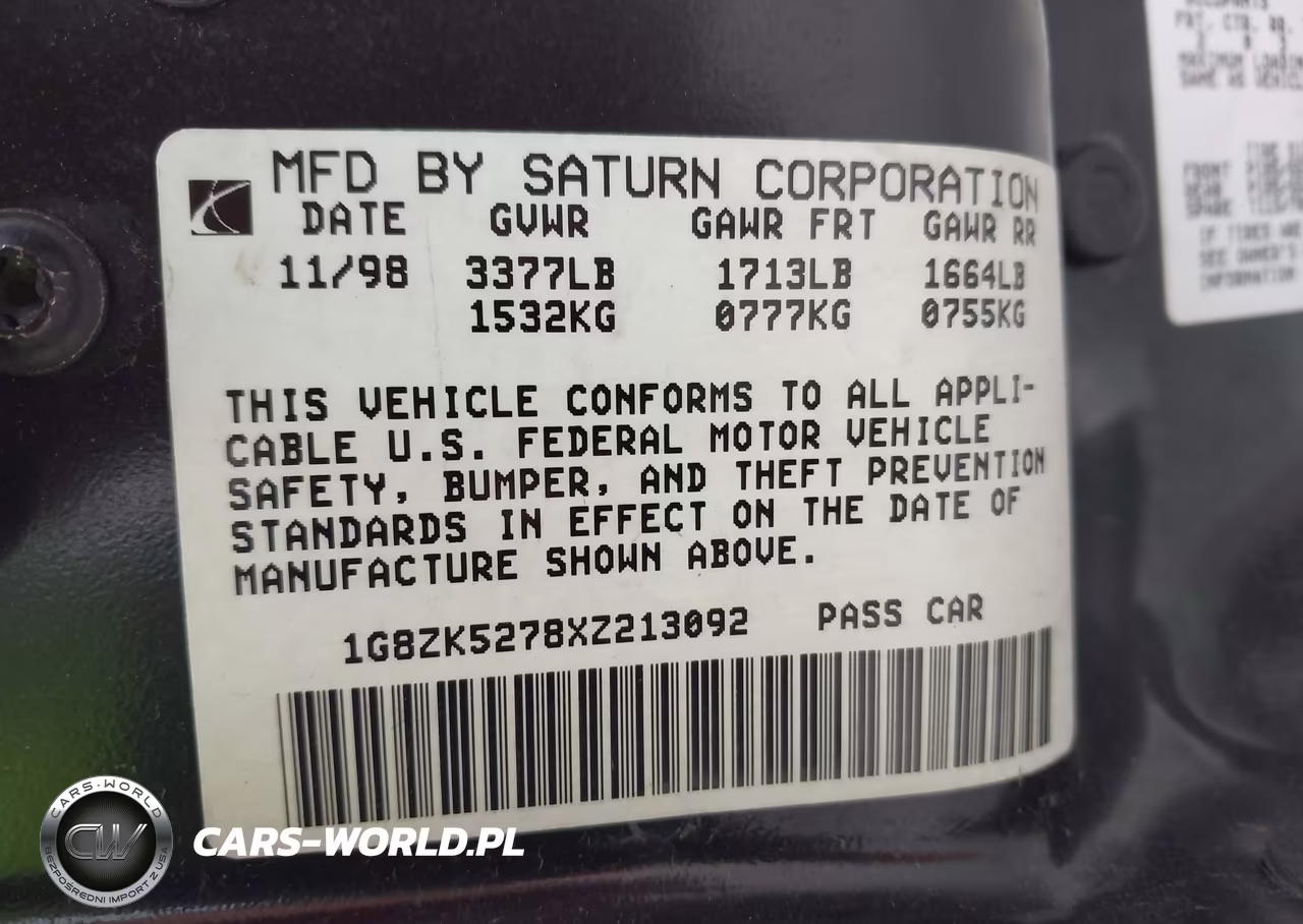 1999 Saturn Sl2 VIN:1G8ZK5278XZ213092 - 9