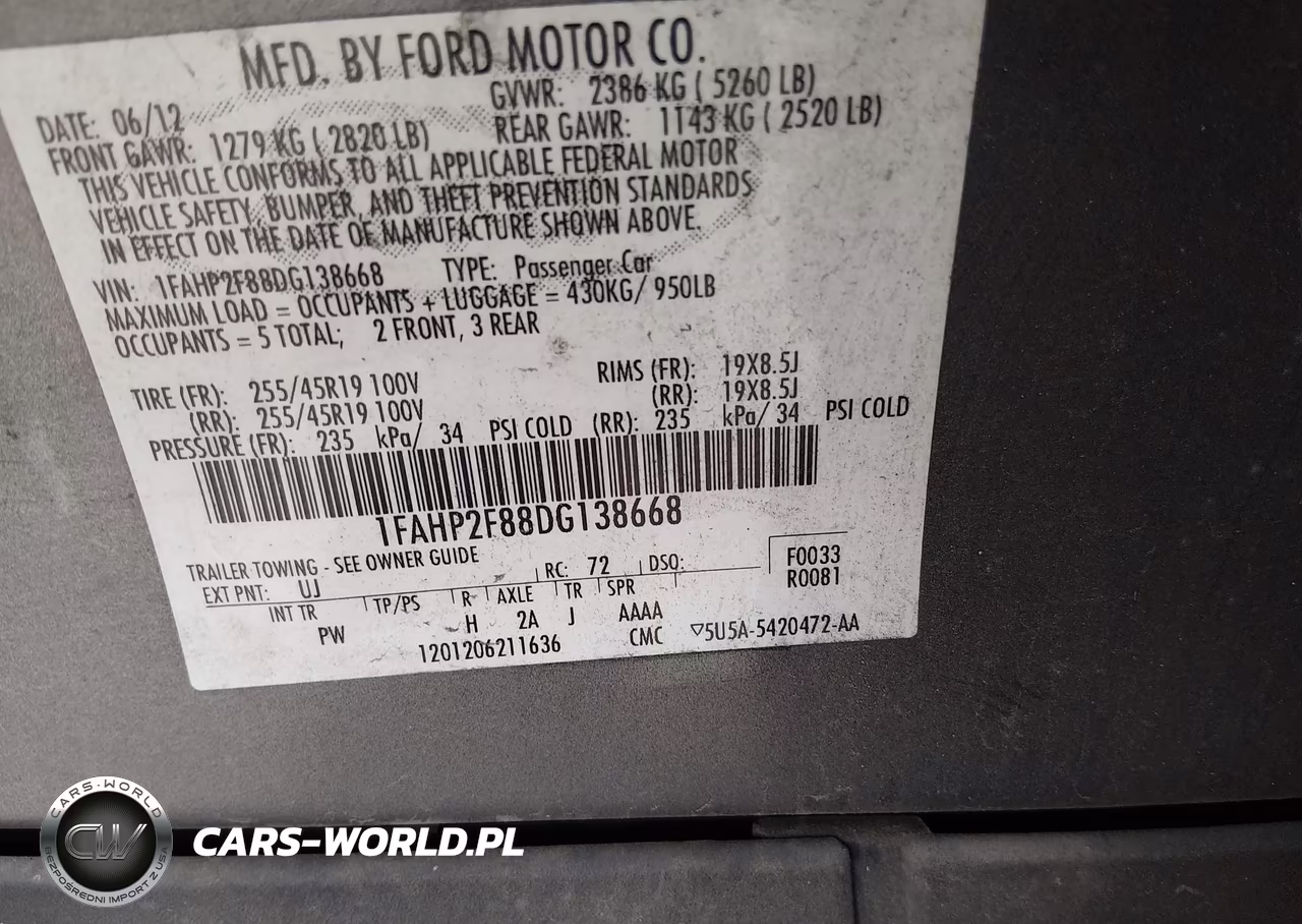 2013 Ford Taurus Limited VIN:1FAHP2F88DG138668 - 9